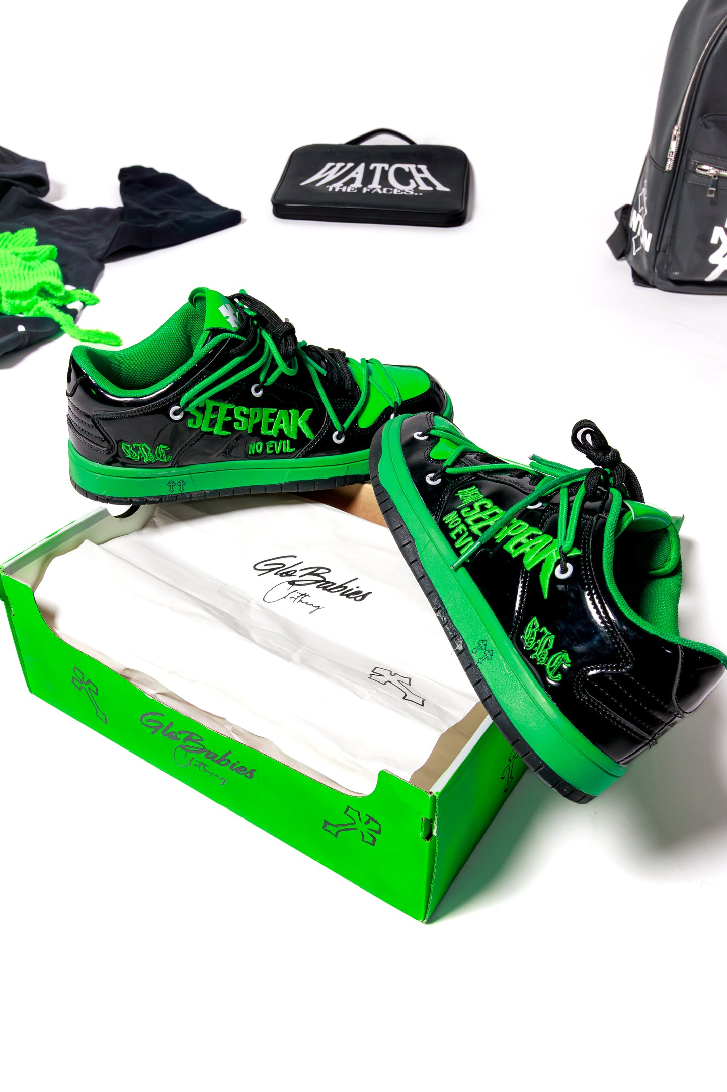 HEAR SEE SPEAK NO EVIL SNEAKERS